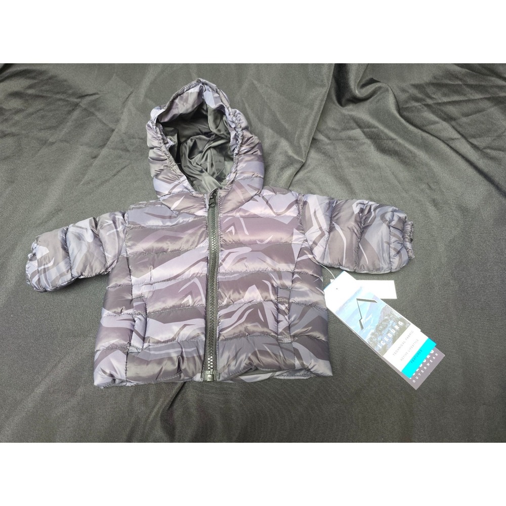 Iceburg Boys Infant 6M Charcoal Mountain Puffer Jacket WM5-4214I-YB NEW